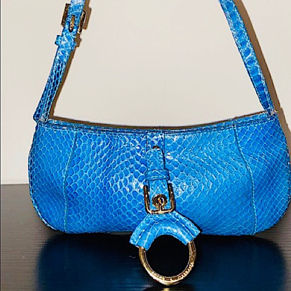 Dolce & Gabbana Blue Snakeskin evening bag